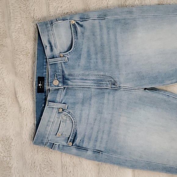 7 For All Mankind High Waisted Cropped Skinny 28 - Picture 2 of 13